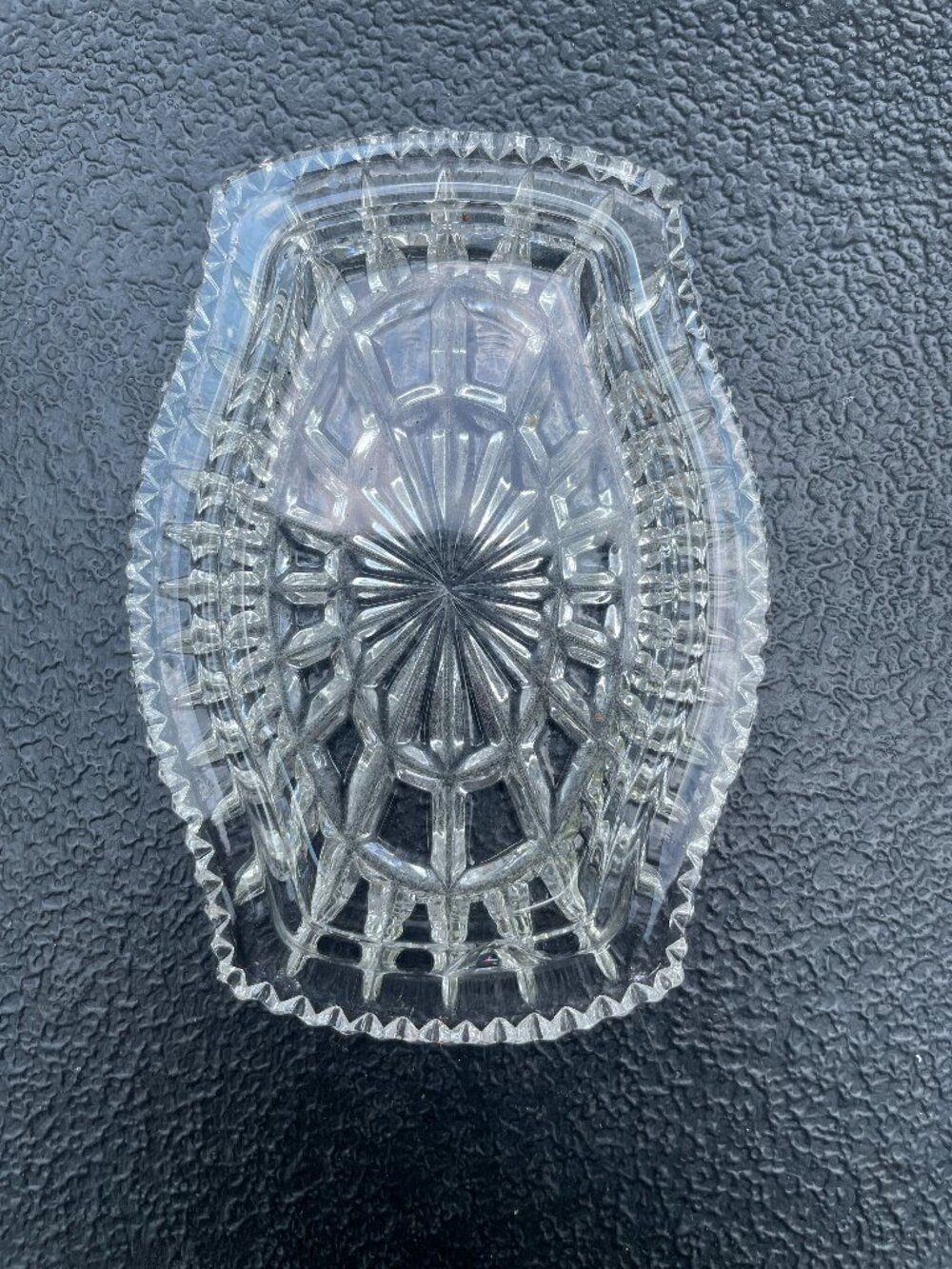 Vintage Clear Glass LID COVER ONLY Trinket Dish Box Candy Bowl About 4"